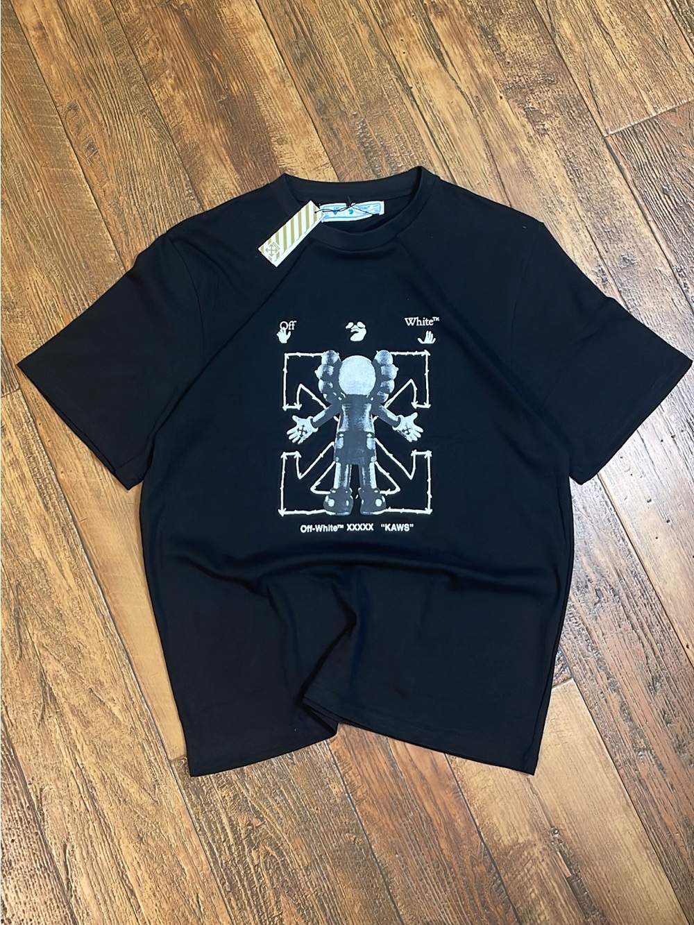 Off-White Black KAWS Companion Graphic Tee